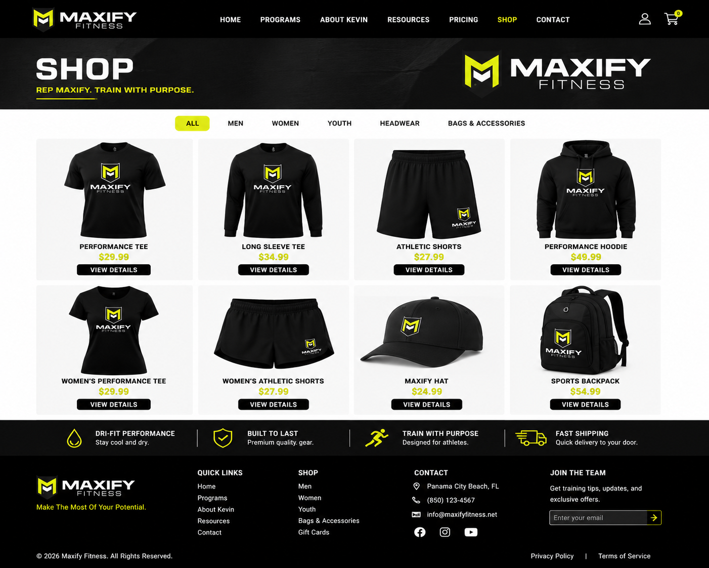 Maxify Fitness shop preview